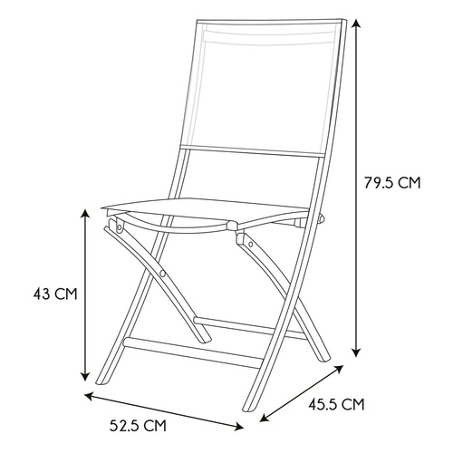 Skládací venkovní židle Elba béžová