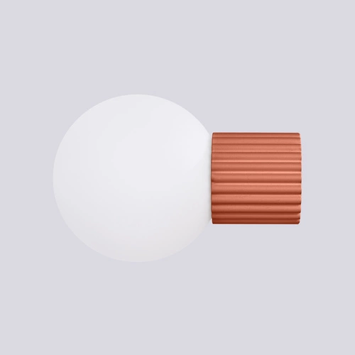 Nástěnné svítidlo HALO moderní červené IP44 do obýváku a ložnice hliník sklo SOLLUX