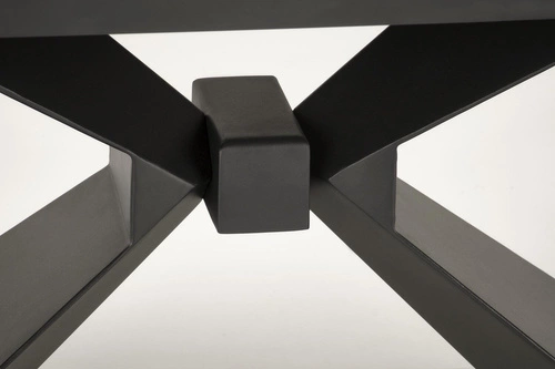 Rozkládací jídelní stůl Narel 180-230 cm moderní modrý mramor černé nohy Intesi