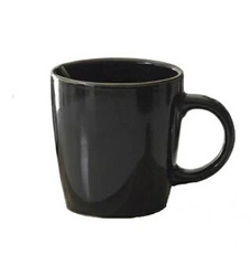 Keramický hrnek Lisere Dore Intesi 400 ml černý moderní na kávu nebo čaj