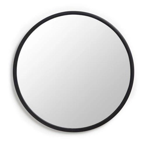 Kulaté nástěnné zrcadlo Hub Umbra 61 cm černé moderní do předsíně a koupelny