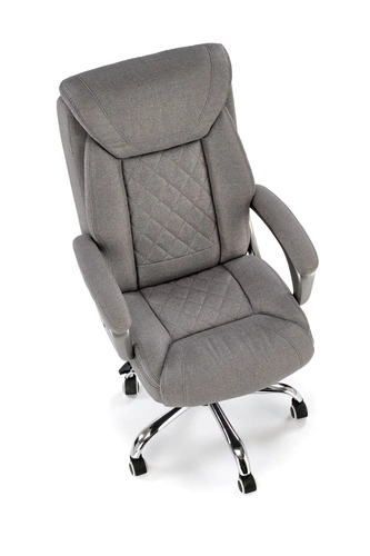 Ergonomická kancelářská židle Einar šedá otočná s opěrkou hlavy a područkami do kanceláře