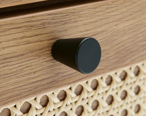 Komoda Pensacola se zásuvkami dub ratanová moderní do obývacího pokoje