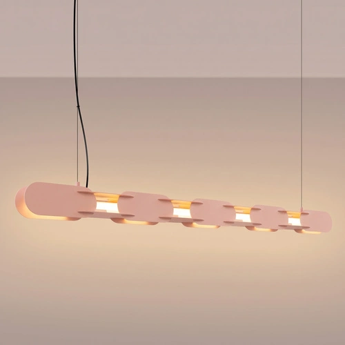 Závěsné LED svítidlo CHAIN 158 broskvové nad ostrůvek moderní