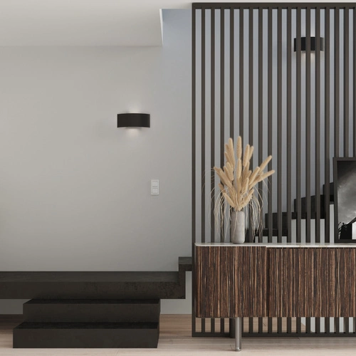 Nástěnné svítidlo Magnus černé moderní kovové do obýváku a ložnice Sollux Lighting