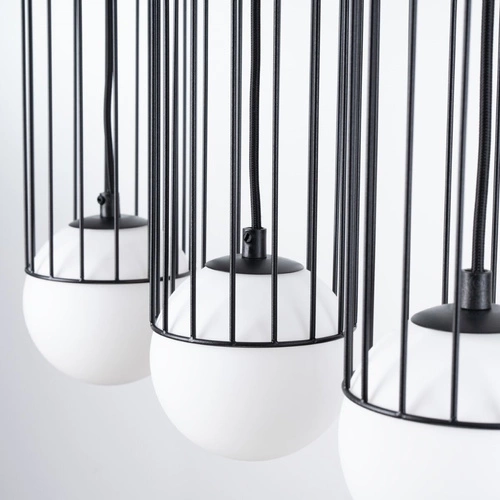 Závěsné svítidlo BRINA 3L černé moderní trojité nad stůl do obýváku a jídelny