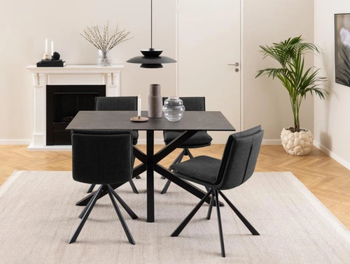 Moderní keramický jídelní stůl Heaven 135x80 cm černý do jídelny a obýváku Actona