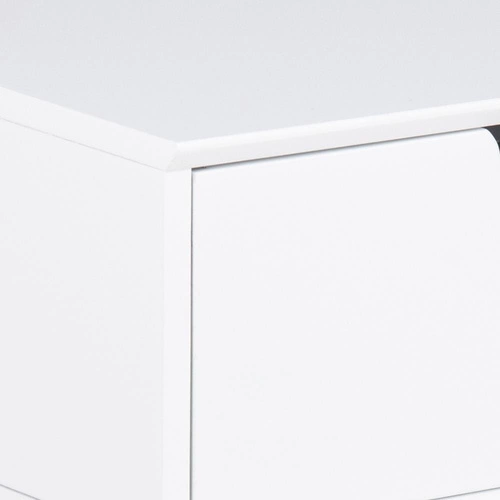 Noční stolek Actona Mitra 40 cm, skandinávský, bílý, se zásuvkou, matný povrch