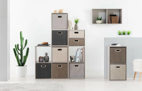 Policový regál se 2 policemi Kali přírodní