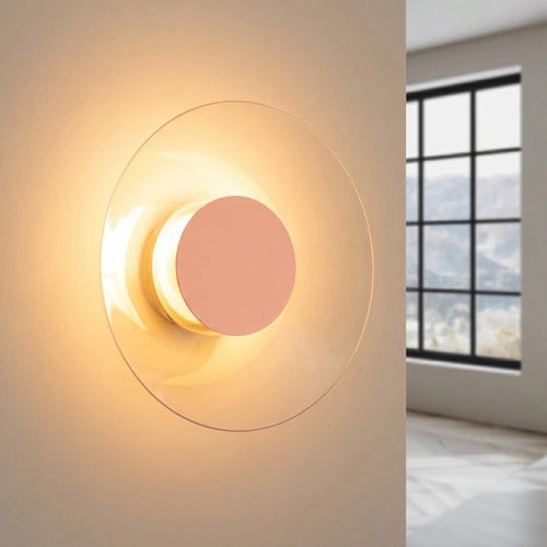 Nástěnné svítidlo ASTRO LED broskvové moderní do obývacího pokoje