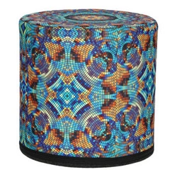 Moderní kulatá čalouněná puf multicolor do obýváku a ložnice Wizard 40 cm