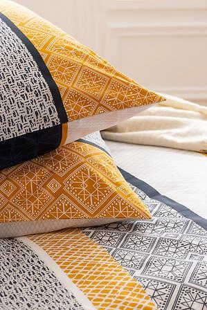 Komplet povlečení Etnik v proužky 260 x 240 cm modrý