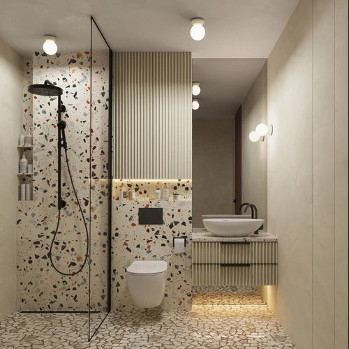 Nástěnné koupelnové svítidlo ZORI béžové IP44 moderní koule do koupelny