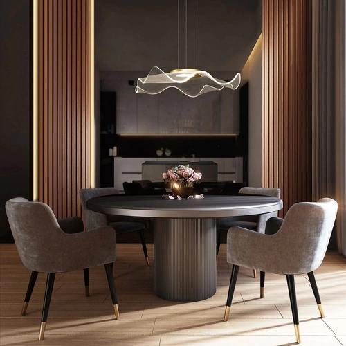 Závěsné svítidlo Velo no.2 zlaté LED moderní do obýváku a jídelny, nastavitelné 50 cm