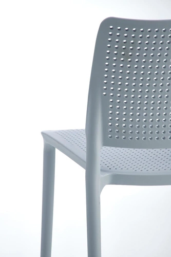 Zahradní židle Sylie Intesi modrá z polypropylenu, stohovatelná, moderní do zahrady