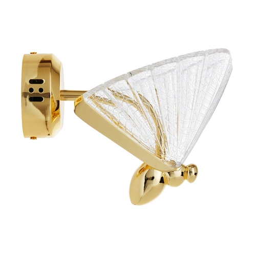 Moderní LED nástěnné svítidlo BEE Step into Design zlaté 18 cm do ložnice a obýváku