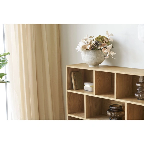 House Nordic šedý kulatý keramický květináč dekorativní do obýváku