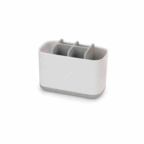 Joseph Joseph JJ bílý plastový kelímek na zubní kartáčky do koupelny