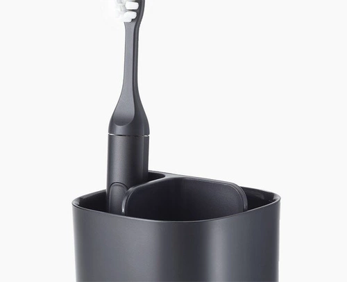 Joseph Joseph EasyStore černý koupelnový organizér na zubní kartáčky a pastu