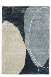 Moderní koberec do obýváku Glacier Blue 160x230 modrý béžový ručně tkaný Carpet Decor