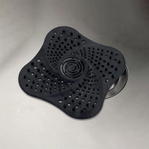 Intesi silikonové sítko do dřezu a umyvadla černé moderní 13,3 cm do kuchyně a koupelny