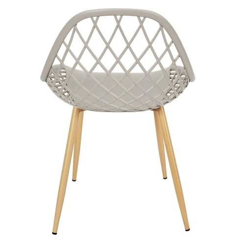 Jídelní židle Malaga Intesi šedá z plastu v ratanovém vzhledu, snadné čištění