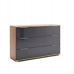 Komoda Lana 100 cm dub craft šedý moderní se zásuvkami do obýváku Intesi