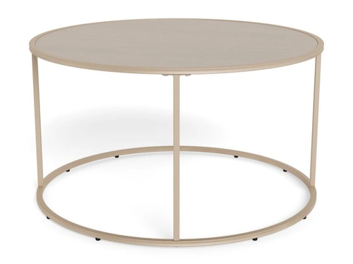 Seaford kulatý konferenční stolek šedý moderní kovový 80 cm