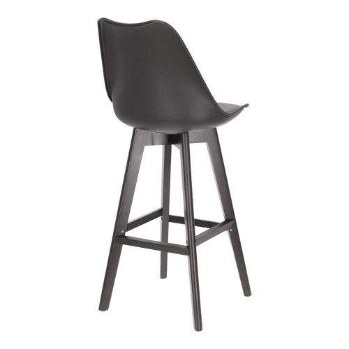 Barová židle Norden wood černá vysoká PP černá