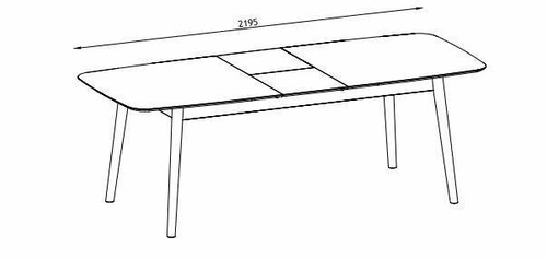 Rozkládací jídelní stůl Montreux ořech Actona moderní dřevěná deska 219x90 cm