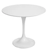 Kulatý jídelní stůl Fiber 90 bílý moderní ve stylu Tulip Table