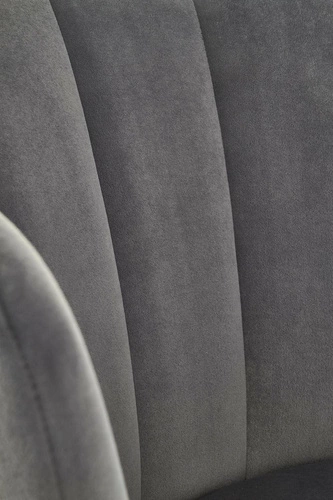 Jídelní židle Toes Intesi čalouněná sametem šedá s područkami moderní