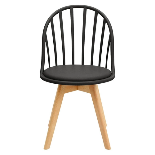 Jídelní židle Sirena Intesi černá plast a dřevo snadno čistitelná skandinávský styl