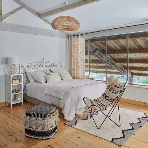 Závěsné ratanové svítidlo Jeny 68 cm boho do obýváku a jídelny Atmosphera