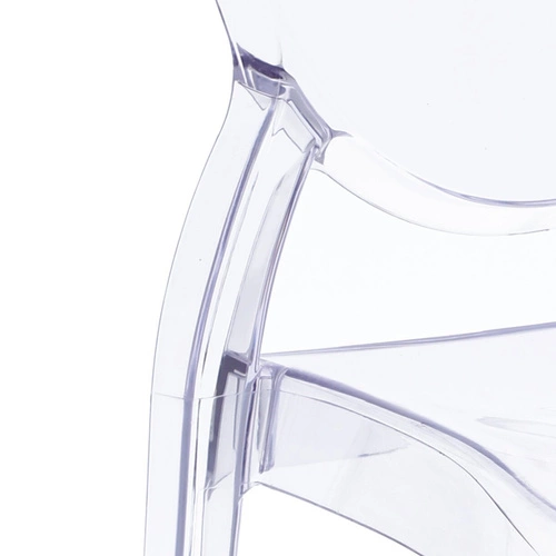 Transparentní jídelní židle Mia Intesi moderní stohovatelná plastová glamour