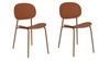 Sada 2 hnědých židlí Nube