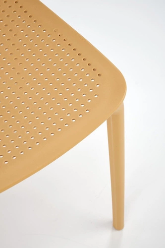 Zahradní židle Sylie Intesi oranžová plastová stohovatelná moderní na terasu a balkon