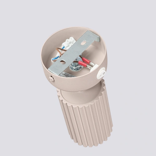 Nástěnné svítidlo KARBON taupe hliníkové s vypínačem moderní do obýváku