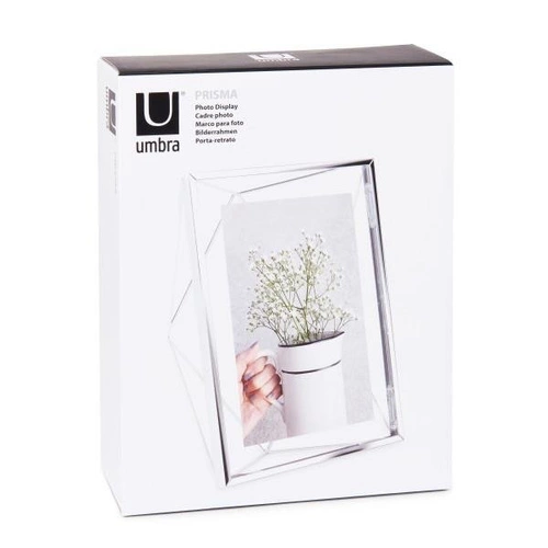 Kovový fotorámeček 13x18 Prisma Umbra stříbrný na postavení i zavěšení moderní