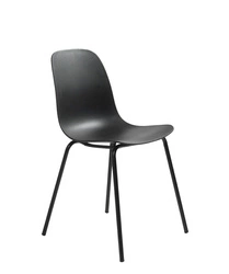 Moderní černá jídelní židle Whitby z plastu na kovových nohách