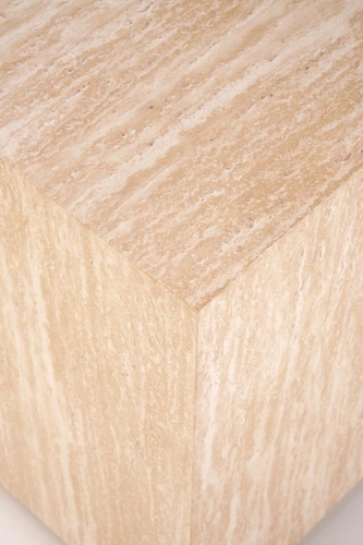 Moderní čtvercový konferenční stolek Travertino 45x45 cm skandinávský do obýváku Intesi