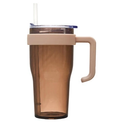 Termo hrnek Intesi Mini Miami 600 ml hnědý moderní s víčkem na kávu