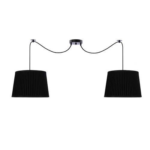 Gillo závěsná lampa černá 2x40W E27 stínidlo černé