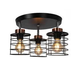 Stropní svítidlo Glob stropní svítidlo černá+zlatá 3x40W E27 stínidlo černé