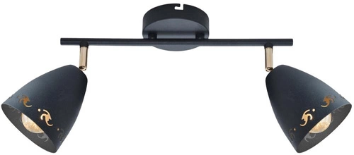 Stropní svítidlo Coty černé moderní kovové s nastavením do obýváku a jídelny 50 cm