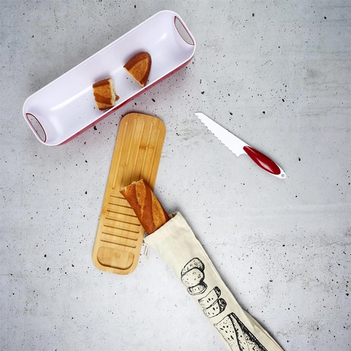 Intesi sada 3v1 bambusové prkénko na krájení s chlebníkem a nožem