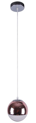 Závěsné skleněné svítidlo koule Gaze růžově zlaté do obýváku a kuchyně 20 cm CANDELLUX