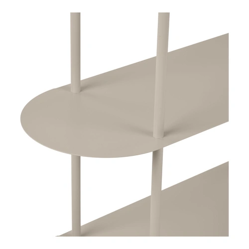 Kovový regál Rieti pískový 5 polic do obýváku na knihy 90 cm