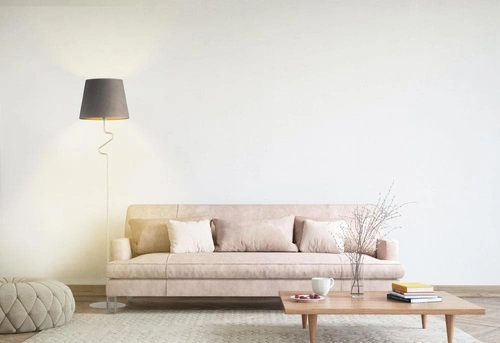 Stojací lampa do obýváku FOGO GOLD zelený samet glamour s látkovým stínidlem Lysne 174 cm