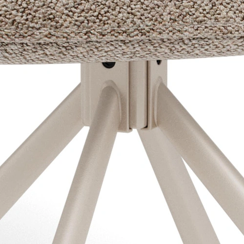 Židle Glenda béžová otočná čalouněná jídelní s područkami